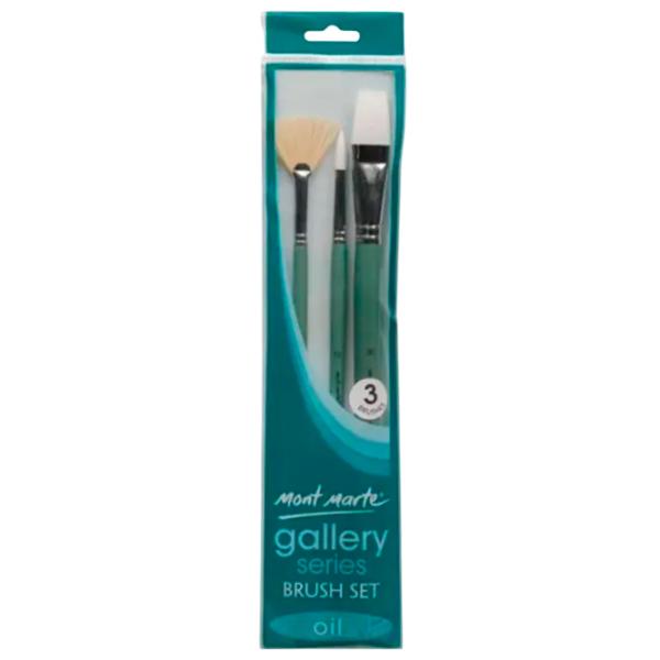 Set de pensule Mont Marte Gallery Turquoise / 3 photo 1 Set de pensule Mont Marte Gallery Turquoise / 3 photo 1