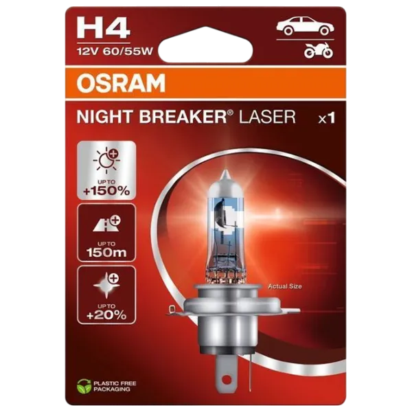 Автомобильная лампа Osram 64193NL-1BL Галоген / H4 / P43t / 60 - 55 Вт /  photo 1 Автомобильная лампа Osram 64193NL-1BL Галоген / H4 / P43t / 60 - 55 Вт /  photo 1