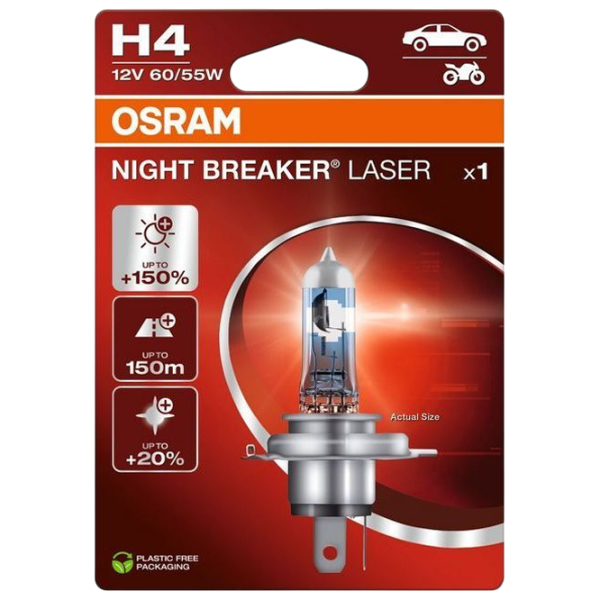 Автомобильная лампа Osram 64193NL-1BL Галоген / H4 / P43t / 60 - 55 Вт /  photo 1 Автомобильная лампа Osram 64193NL-1BL Галоген / H4 / P43t / 60 - 55 Вт /  photo 1
