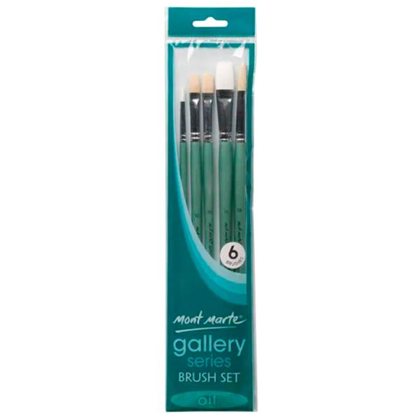 Set de pensule Mont Marte Gallery Turquoise / 6 photo 1 Set de pensule Mont Marte Gallery Turquoise / 6 photo 1