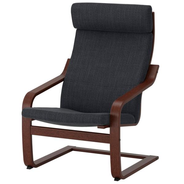 Fotoliu Ikea Poang Brown Antracit photo 1