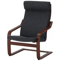 Кресло Ikea Poang Brown Antracit