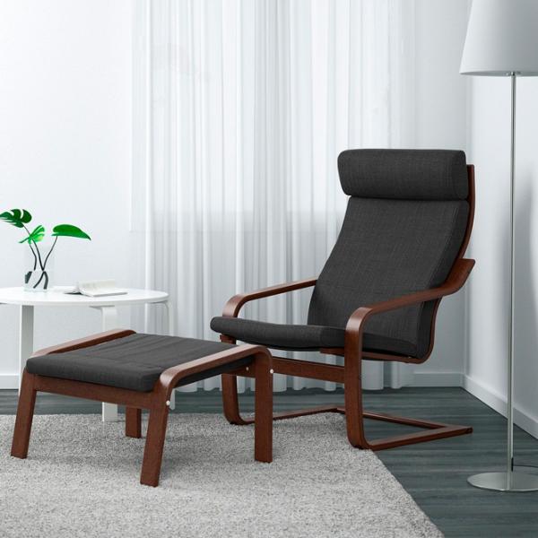 Fotoliu Ikea Poang Brown Antracit photo 3