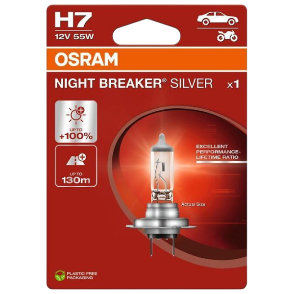 Автомобильная лампа Osram 64210NBS-1BL Галоген / H7 / PX26d / 55 Вт /  photo 1 Автомобильная лампа Osram 64210NBS-1BL Галоген / H7 / PX26d / 55 Вт /  photo 1