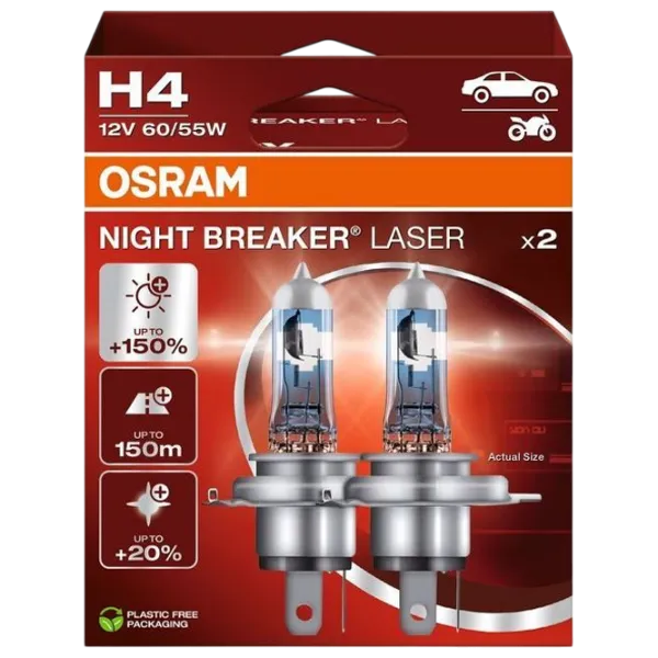 Автомобильная лампа Osram 64193NL-2HB Галоген / H4 / P43t / 60 - 55 Вт /  photo 1 Автомобильная лампа Osram 64193NL-2HB Галоген / H4 / P43t / 60 - 55 Вт /  photo 1
