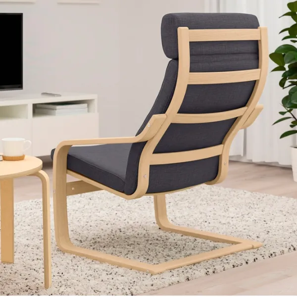 Fotoliu Ikea Poang Beige Dark Gray photo 4 Fotoliu Ikea Poang Beige Dark Gray photo 4