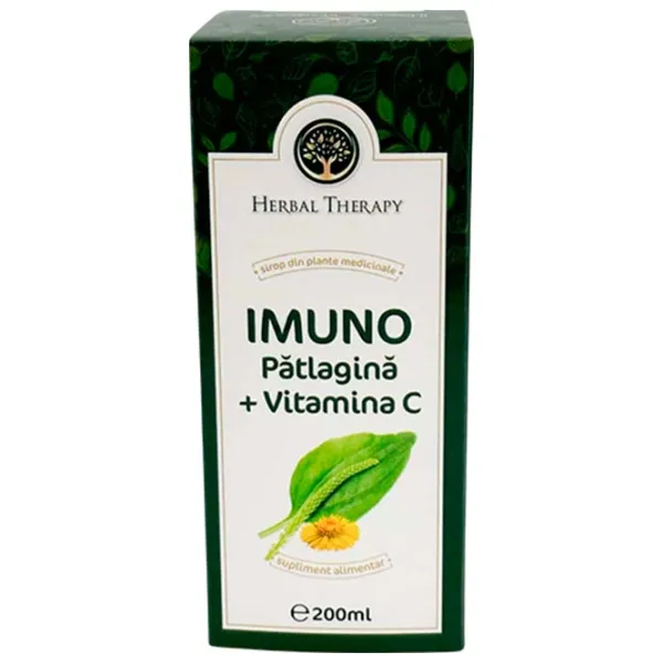 Sirop Herbal Therapy IMUNO Pătlagină + Vitamina C Volum (litri) - 0.2l photo 5 Sirop Herbal Therapy IMUNO Pătlagină + Vitamina C Volum (litri) - 0.2l photo 5
