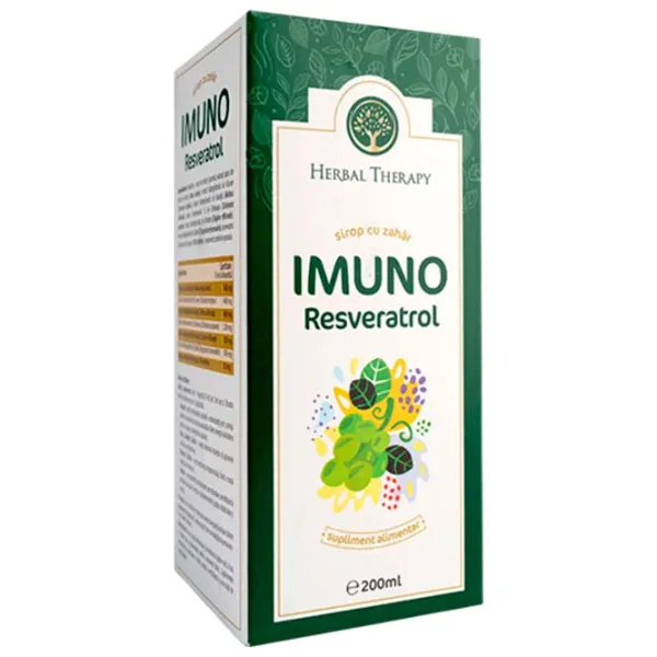 Sirop Herbal Therapy IMUNO Resveratrol Volum (litri) - 0.2l photo 3 Sirop Herbal Therapy IMUNO Resveratrol Volum (litri) - 0.2l photo 3