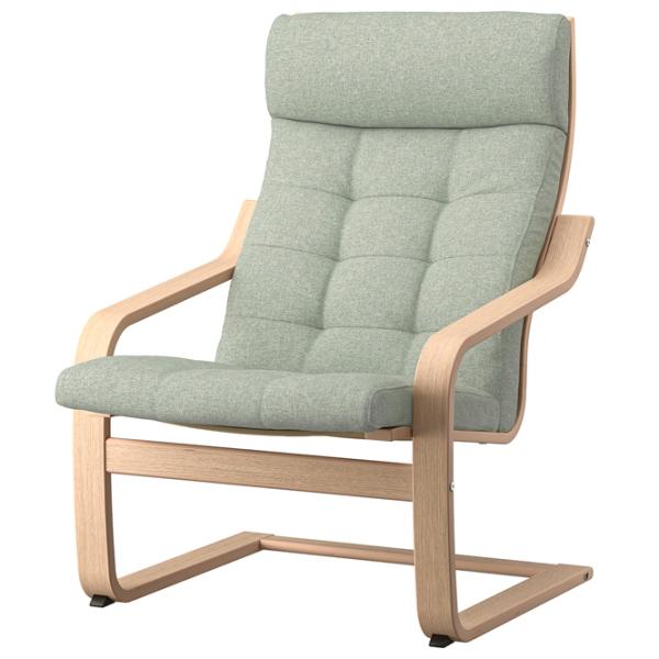 Fotoliu Ikea Poang Beige Light Green photo 1 Fotoliu Ikea Poang Beige Light Green photo 1