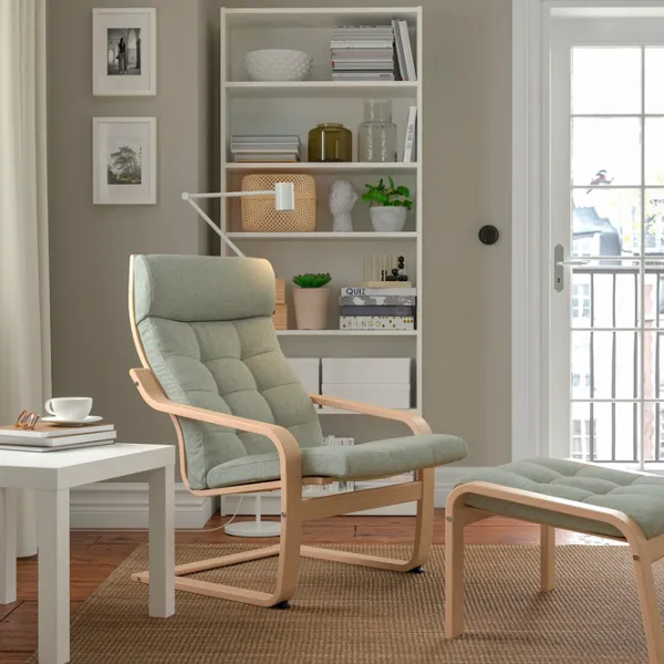 Fotoliu Ikea Poang Beige Light Green photo 2 Fotoliu Ikea Poang Beige Light Green photo 2