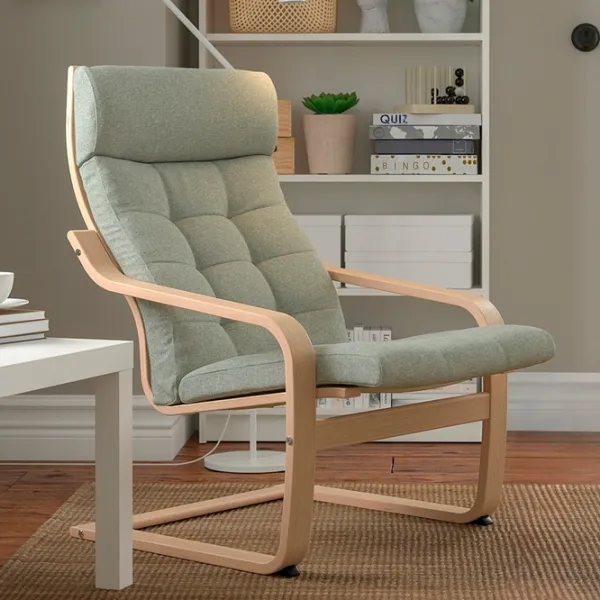 Fotoliu Ikea Poang Beige Light Green photo 3 Fotoliu Ikea Poang Beige Light Green photo 3