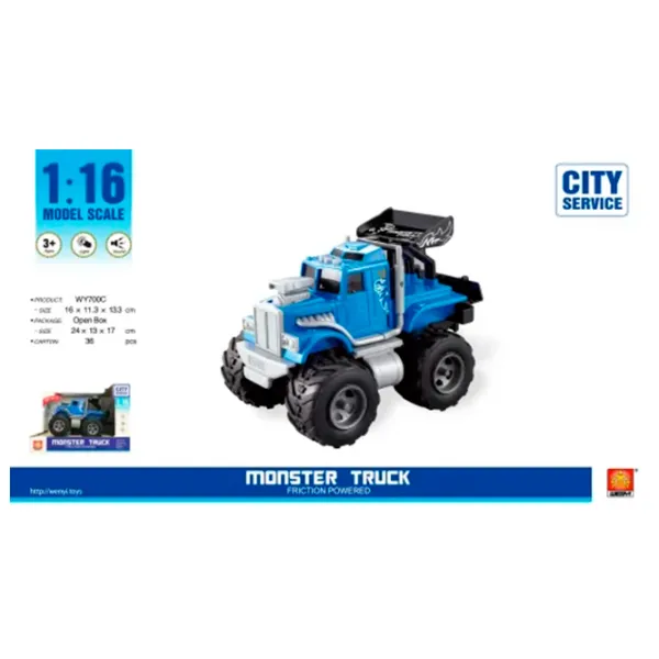 Машинка Wenyi Mini Monster Truck WY700C  / / Серый Синий photo 5