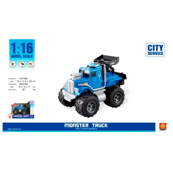 Машинка Wenyi Mini Monster Truck WY700C  / / Серый Синий photo 5