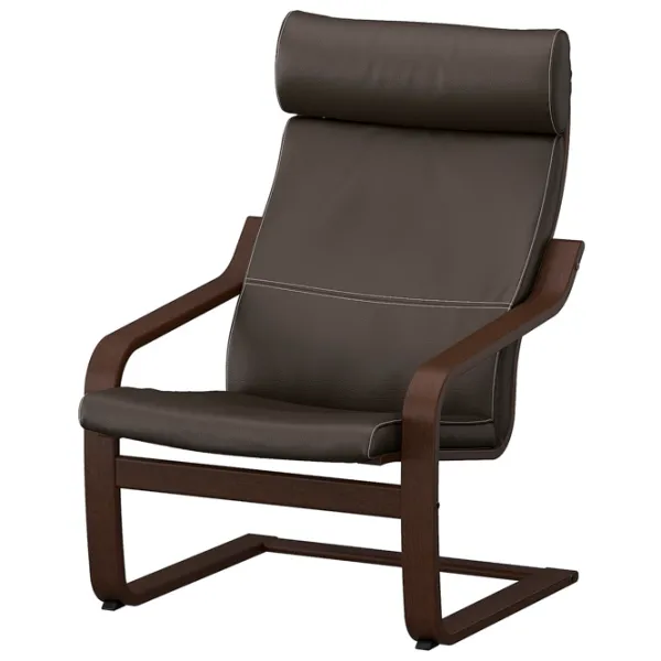 Кресло Ikea Poang/Glose Brown Тёмно-коричневый photo 1