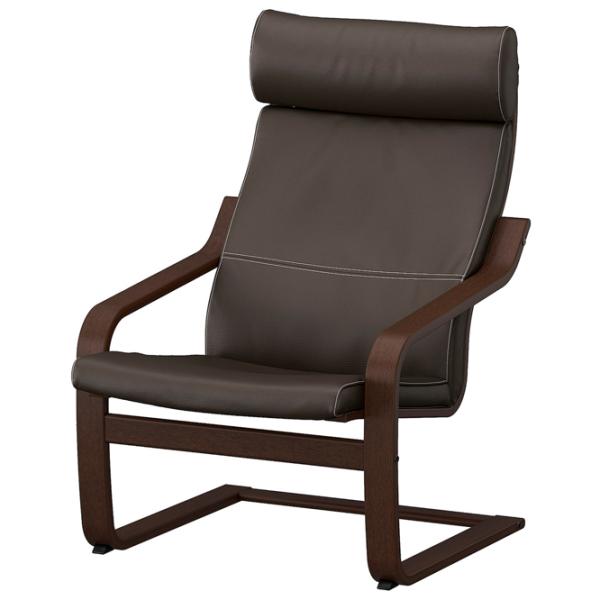 Кресло Ikea Poang/Glose Brown Тёмно-коричневый photo 1