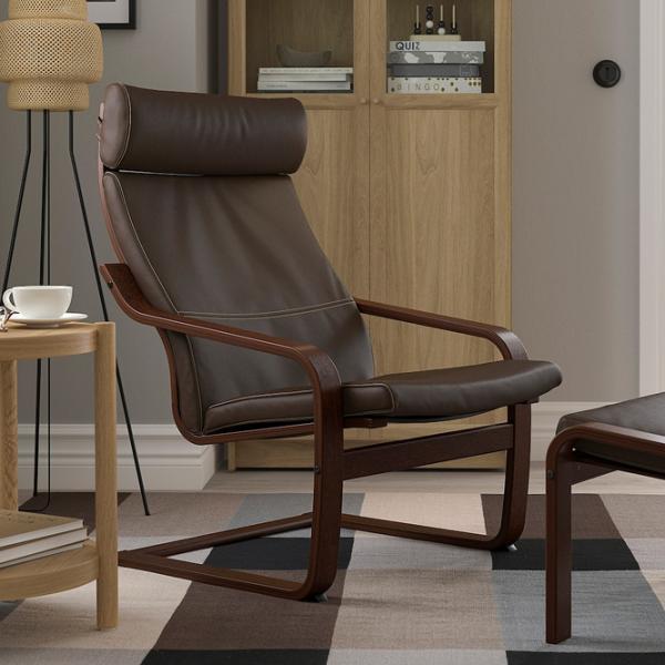 Кресло Ikea Poang/Glose Brown Тёмно-коричневый photo 2