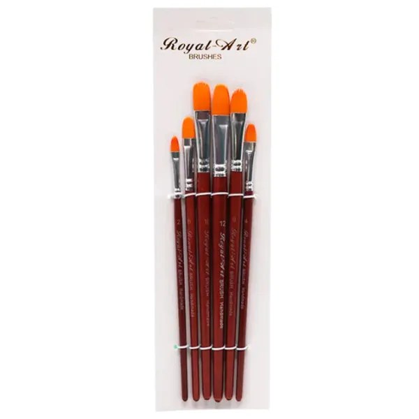 Set de pensule Royal Art RA-3868 Dark Red / 6 photo 1 Set de pensule Royal Art RA-3868 Dark Red / 6 photo 1