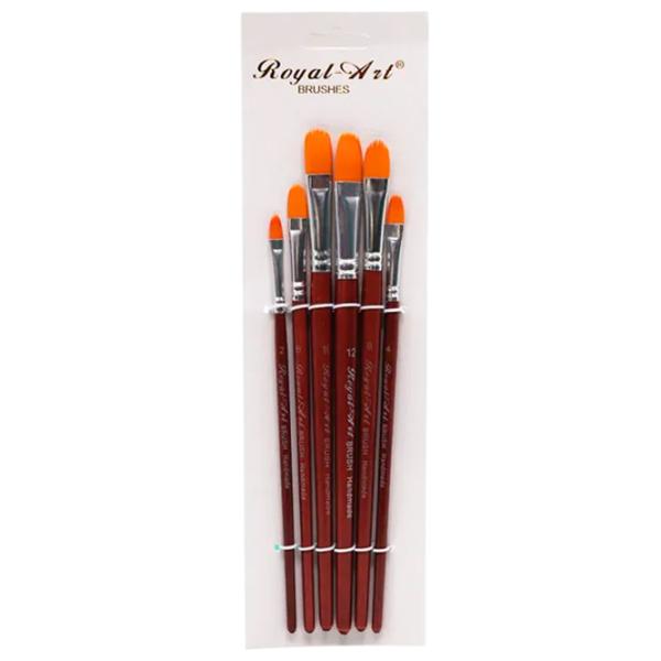Set de pensule Royal Art RA-3868 Dark Red / 6 photo 1 Set de pensule Royal Art RA-3868 Dark Red / 6 photo 1