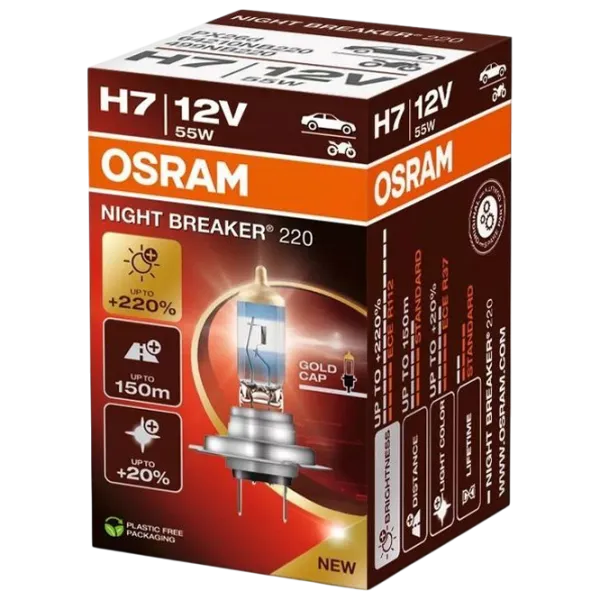 Автомобильная лампа Osram 64210NB220 Галоген / H7 / PX26d / 55 Вт /  photo 1 Автомобильная лампа Osram 64210NB220 Галоген / H7 / PX26d / 55 Вт /  photo 1