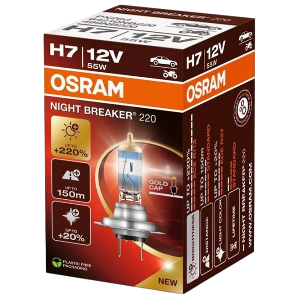 Автомобильная лампа Osram 64210NB220 Галоген / H7 / PX26d / 55 Вт /  photo 1 Автомобильная лампа Osram 64210NB220 Галоген / H7 / PX26d / 55 Вт /  photo 1