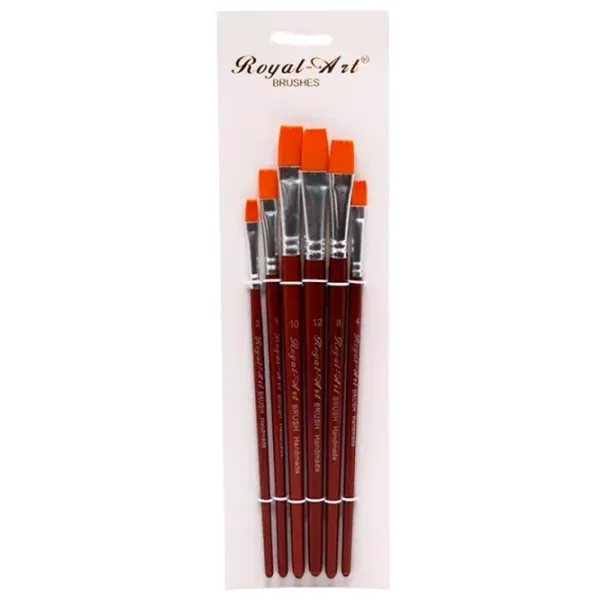 Set de pensule Royal Art RA-3869 Dark Red / 6 photo 1 Set de pensule Royal Art RA-3869 Dark Red / 6 photo 1