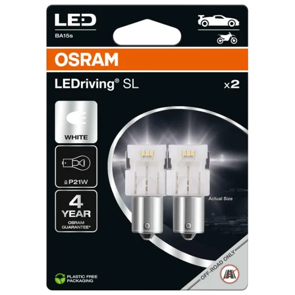 Автомобильная лампа Osram 7506DWP-2BL светодиодная / P21W / BA15s / 1.9 Вт /  photo 1 Автомобильная лампа Osram 7506DWP-2BL светодиодная / P21W / BA15s / 1.9 Вт /  photo 1