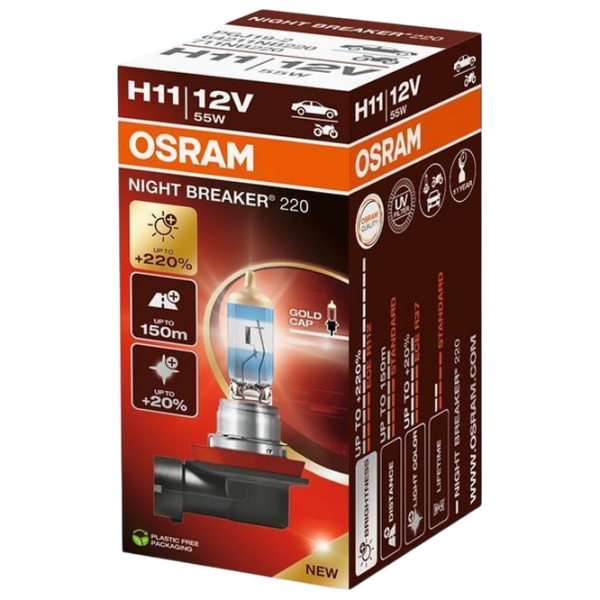 Автомобильная лампа Osram 64211NB220 Галоген / H11 / PGJ19-2 / 55 Вт /  photo 1 Автомобильная лампа Osram 64211NB220 Галоген / H11 / PGJ19-2 / 55 Вт /  photo 1