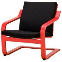 Fotoliu Ikea Poang/Vissle Red Black