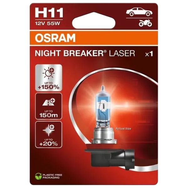 Автомобильная лампа Osram 64211NL-1BL Галоген / H11 / PGJ19-2 / 55 Вт /  photo 1 Автомобильная лампа Osram 64211NL-1BL Галоген / H11 / PGJ19-2 / 55 Вт /  photo 1