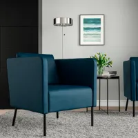 Fotoliu Ikea Skiftebo Black Dark Blue photo 2