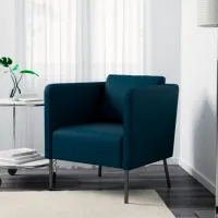 Fotoliu Ikea Skiftebo Black Dark Blue photo 3