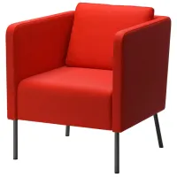 Fotoliu Ikea Skiftebo Black Red