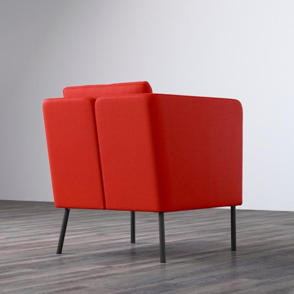 Fotoliu Ikea Skiftebo Black Red photo 4