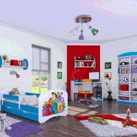 Set de mobilă pentru copii Happy Babies Happy 07 White Blue / unisex