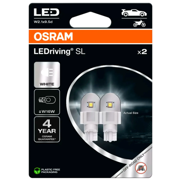 Автомобильная лампа Osram 921DWP-2BL светодиодная / W16W / W2.1x9.5d / 16 Вт /  photo 1 Автомобильная лампа Osram 921DWP-2BL светодиодная / W16W / W2.1x9.5d / 16 Вт /  photo 1