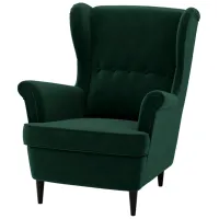 Fotoliu Ikea Strandmon/Djuparp Black Dark Green