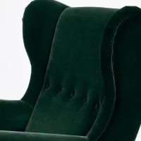 Кресло Ikea Strandmon/Djuparp Черный Тёмно-зелёный photo 4