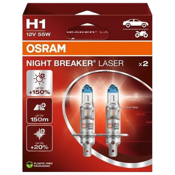 Lampă auto Osram 64150NL-2HB Halogen / H1 / P14.5s / 55 W /  photo 1 Lampă auto Osram 64150NL-2HB Halogen / H1 / P14.5s / 55 W /  photo 1