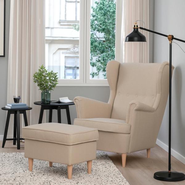 Кресло Ikea Strandmon Beige Бежевый photo 2 Кресло Ikea Strandmon Beige Бежевый photo 2