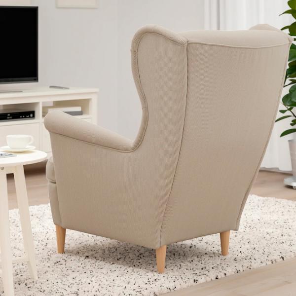 Кресло Ikea Strandmon Beige Бежевый photo 4 Кресло Ikea Strandmon Beige Бежевый photo 4