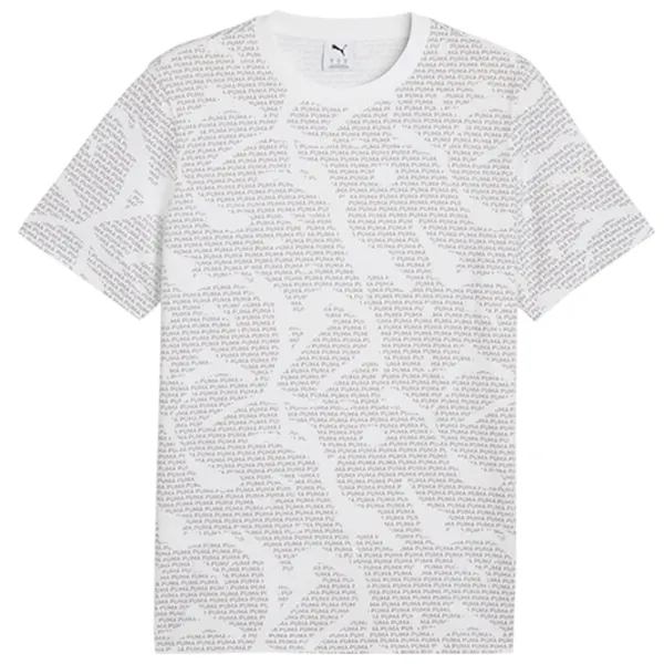 Tricou pentru bărbați Puma Ess Logo Lab All-Over Print 100% bumbac / Gray photo 1