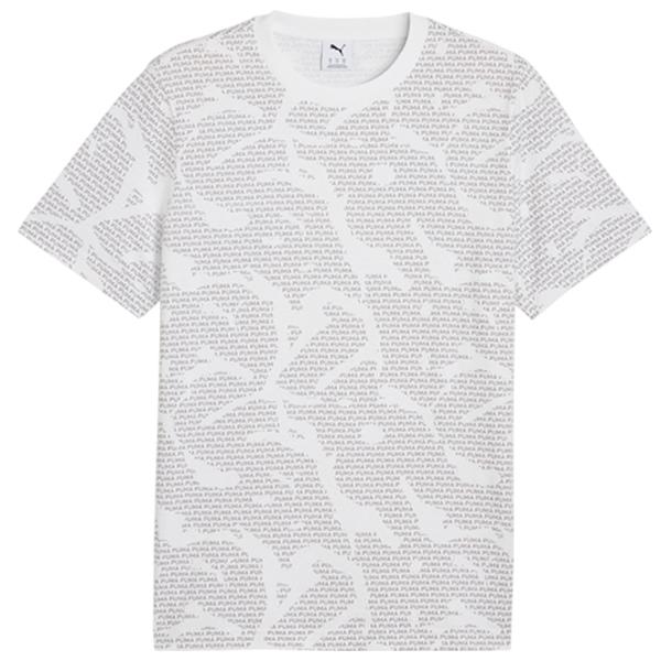 Tricou pentru bărbați Puma Ess Logo Lab All-Over Print 100% bumbac / Gray photo 1