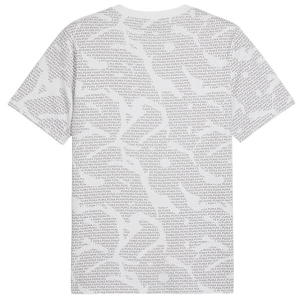 Tricou pentru bărbați Puma Ess Logo Lab All-Over Print 100% bumbac / Gray photo 2