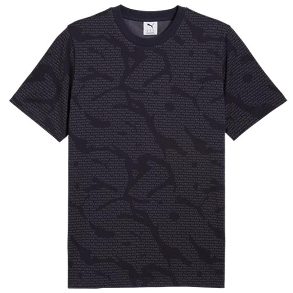 Tricou pentru bărbați Puma Ess Logo Lab All-Over Print 100% bumbac / Navy photo 1