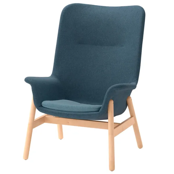 Кресло Ikea Vedbo Beige Синий photo 1 Кресло Ikea Vedbo Beige Синий photo 1