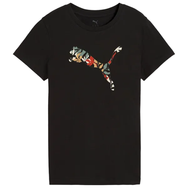 Футболка для женщин Puma Graphics Floral Logo 25% переработанный хлопок / Черный photo 1