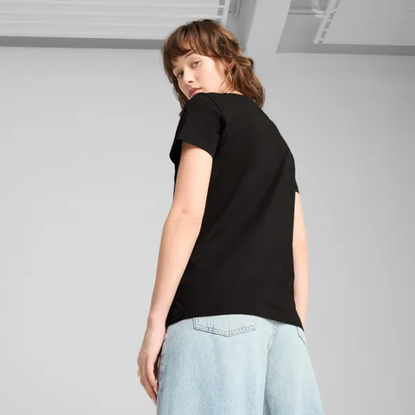 Футболка для женщин Puma Graphics Floral Logo 25% переработанный хлопок / Черный photo 5