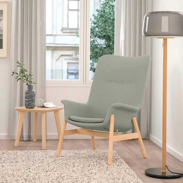 Кресло Ikea Vedbo Beige Light Green photo 2 Кресло Ikea Vedbo Beige Light Green photo 2