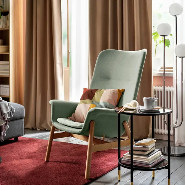 Кресло Ikea Vedbo Beige Light Green photo 5 Кресло Ikea Vedbo Beige Light Green photo 5