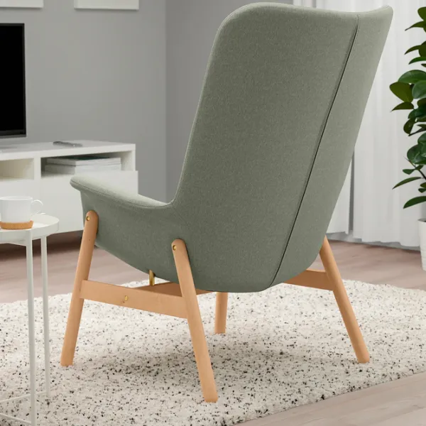 Кресло Ikea Vedbo Beige Light Green photo 6 Кресло Ikea Vedbo Beige Light Green photo 6